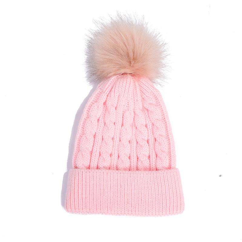Winter Cable Knit Pom Pom Beanie – Thick Warm Cuffed Design