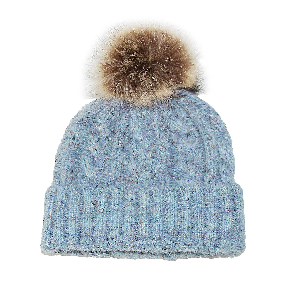 Winter Cable Knit Pom Pom Beanie Hat Collection