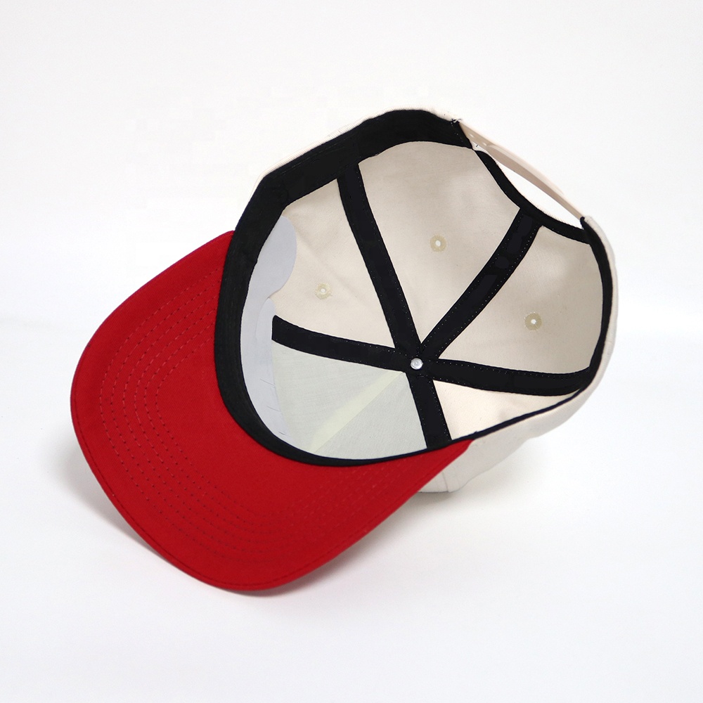 Two-Tone 5 Panel Cotton Twill Baseball Cap with Raised Logo
