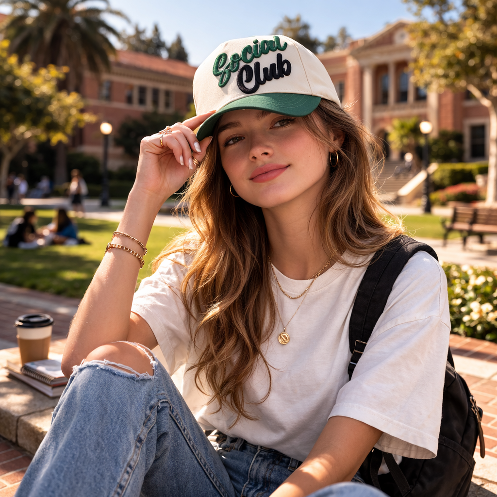 Two Tone 5 Panel Cotton Twill Baseball Cap with 3D Embroidery Logo