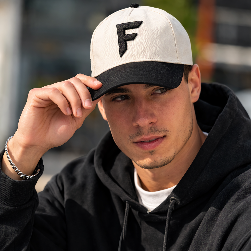 Two-Tone 5-Panel Cotton Twill Baseball Cap with 3D Embroidered Logo