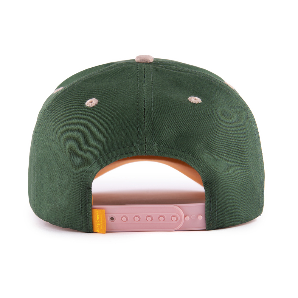 Two‑Tone Green Cotton Twill Baseball Cap with 3D CF Embroidery