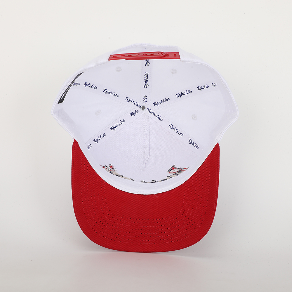 Cardinal Bird Script Logo White and Red Two Tone Baseball Cap