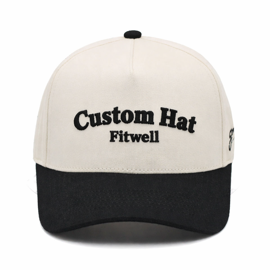 Beige and Black Golf Dad Country Club Embroidered Baseball Cap