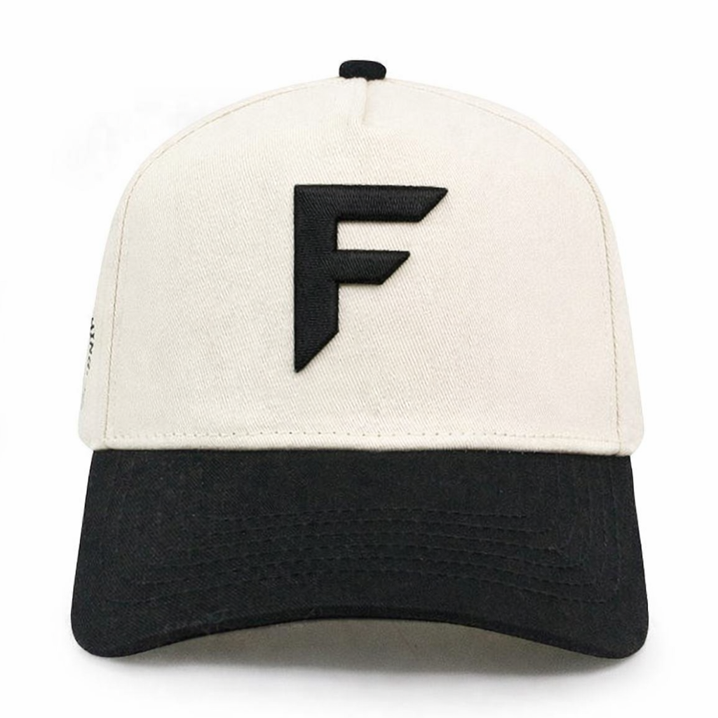 Two-Tone 5-Panel Cotton Twill Baseball Cap with 3D Embroidered Logo