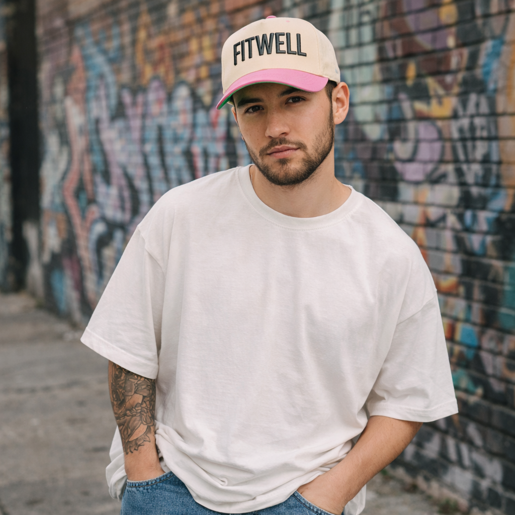 Two-Tone 3D Embroidered Logo 5-Panel Cotton Twill Baseball Cap