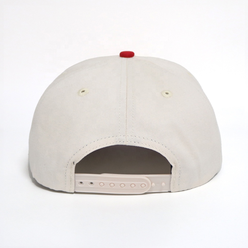 Two-Tone 5 Panel Cotton Twill Baseball Cap with Raised Logo