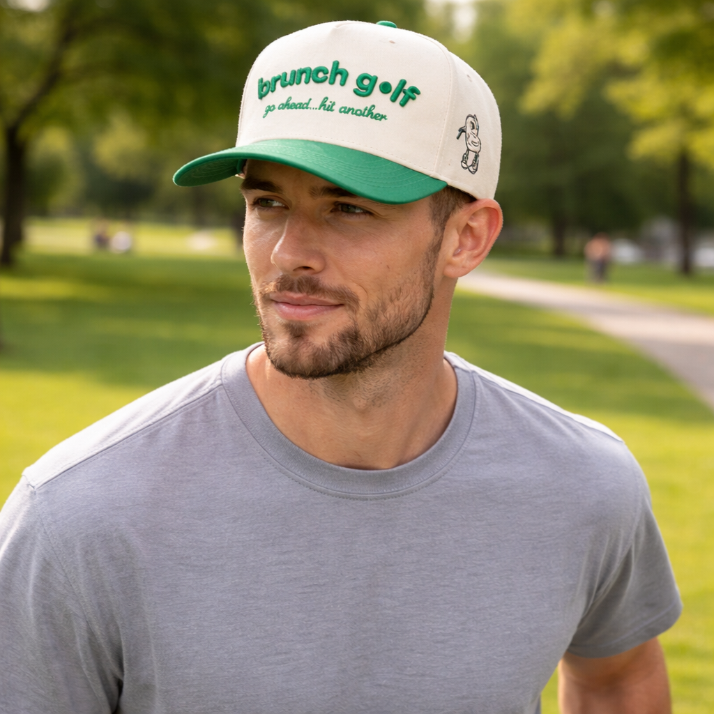 Brunch Golf Embroidered Two Tone Cotton Baseball Cap