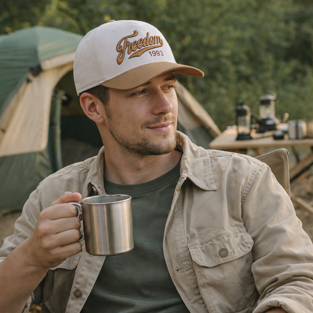 Two Tone 3D Embroidered Script 1993 Cotton Twill Baseball Cap