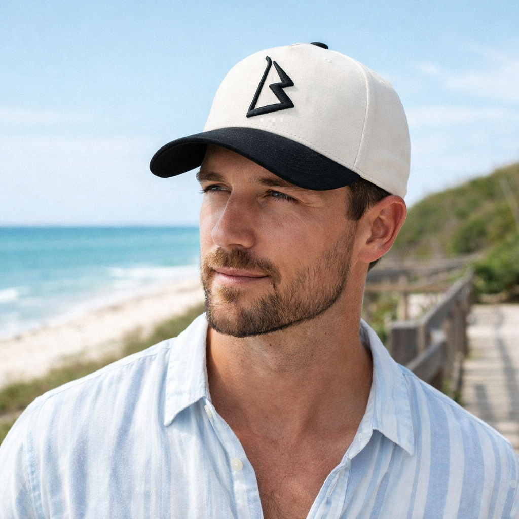 Two-Tone 5-Panel Cotton Twill Baseball Cap with 3D Embroidered Logo