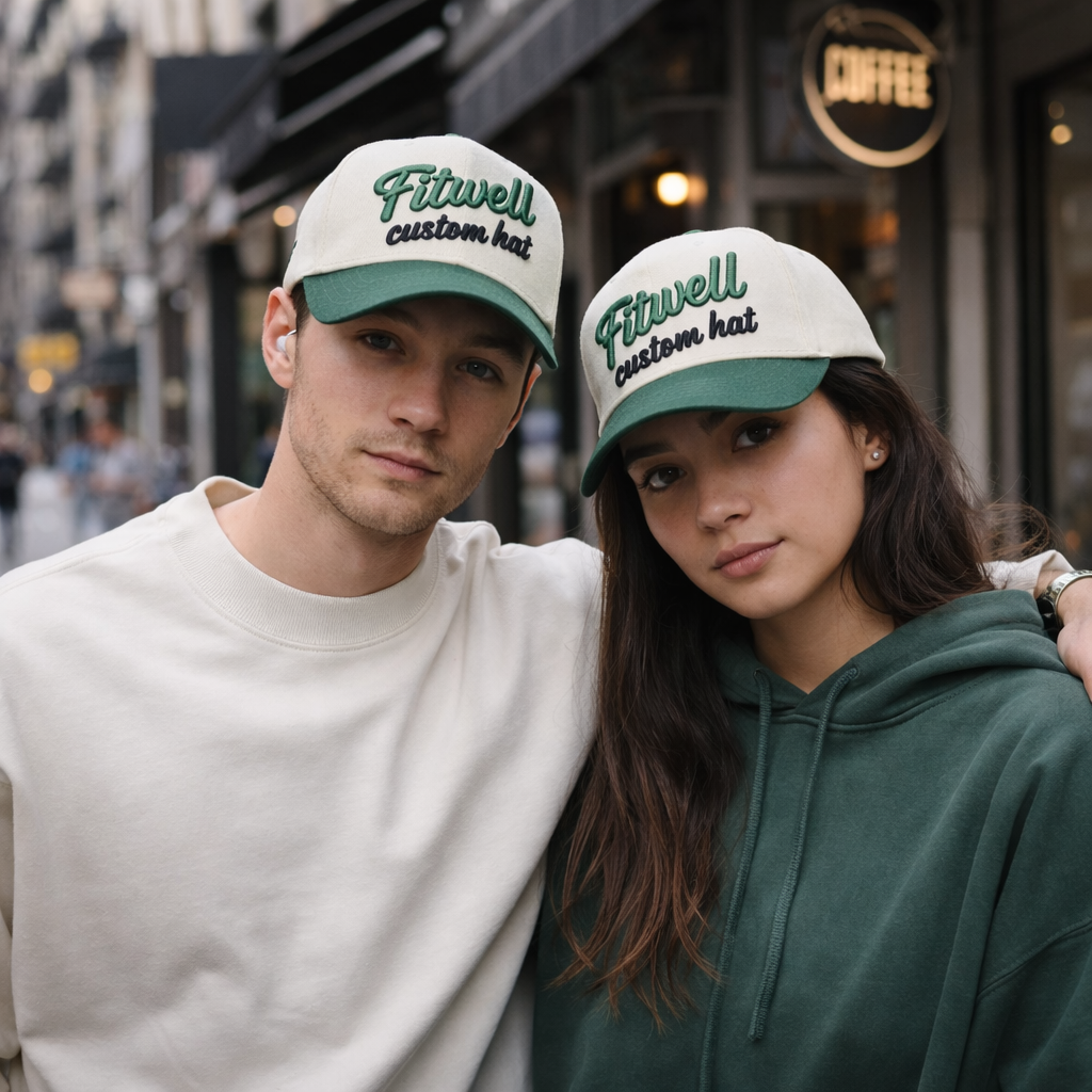 Two Tone 5 Panel Cotton Twill Baseball Cap with 3D Embroidery Logo