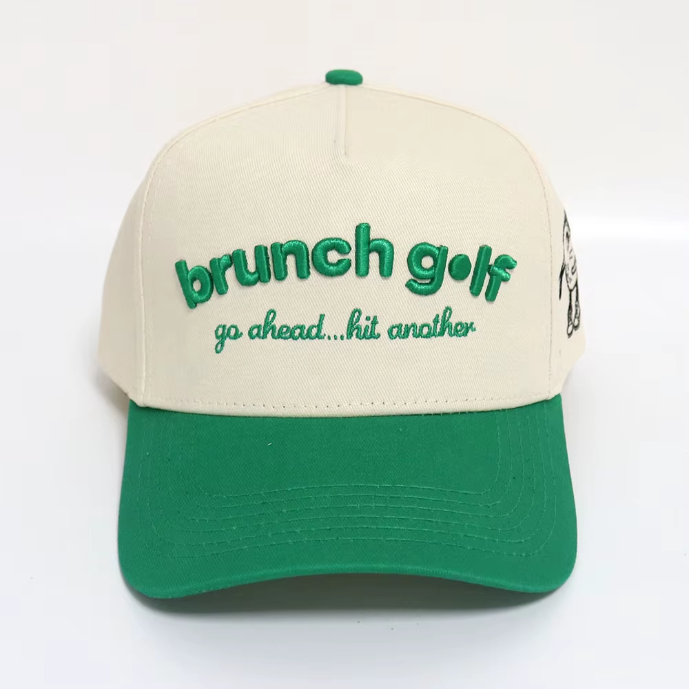Brunch Golf Embroidered Two Tone Cotton Baseball Cap