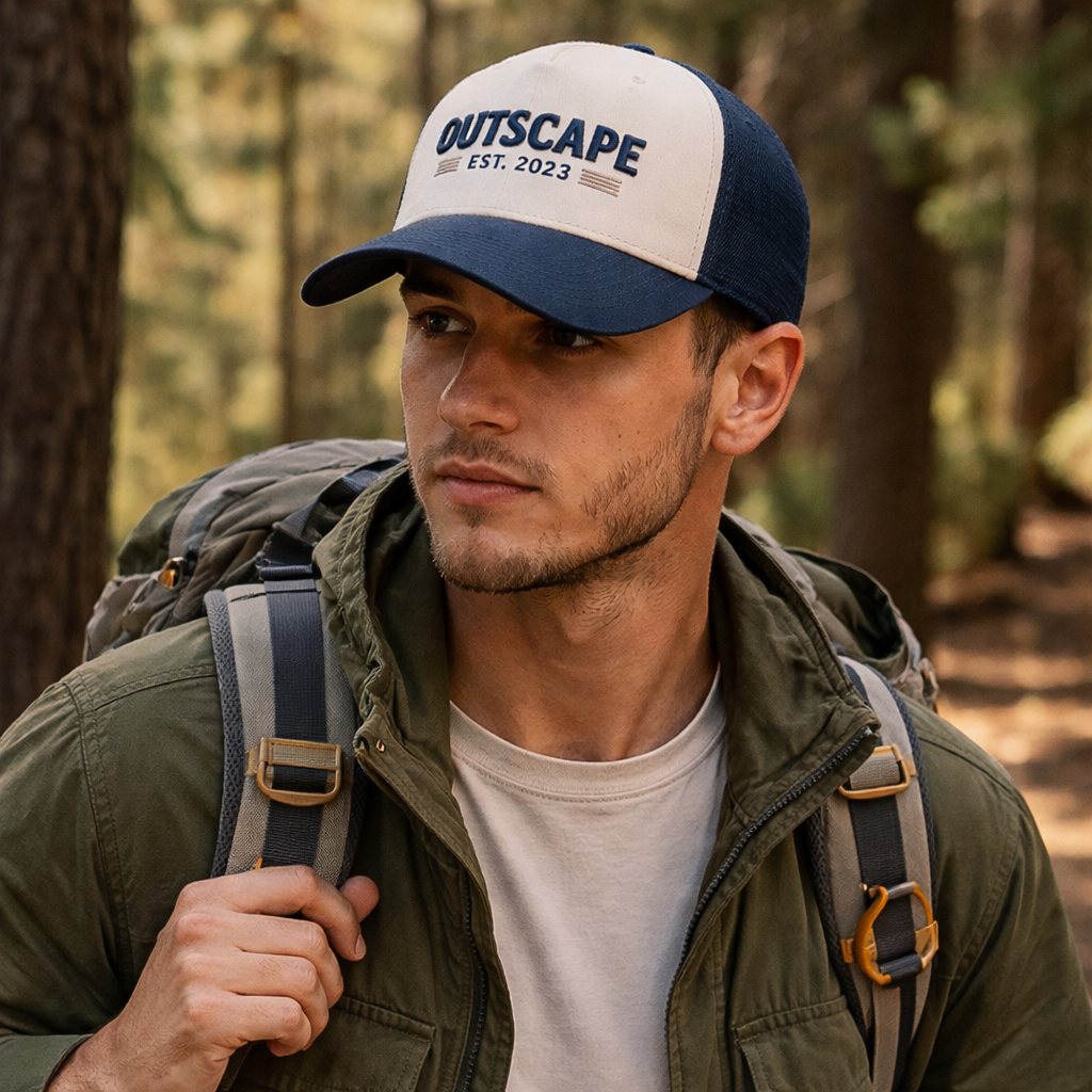 Two Tone 5 Panel Cotton Twill Baseball Cap with 3D Embroidery Logo Adjustable Snapback Hat