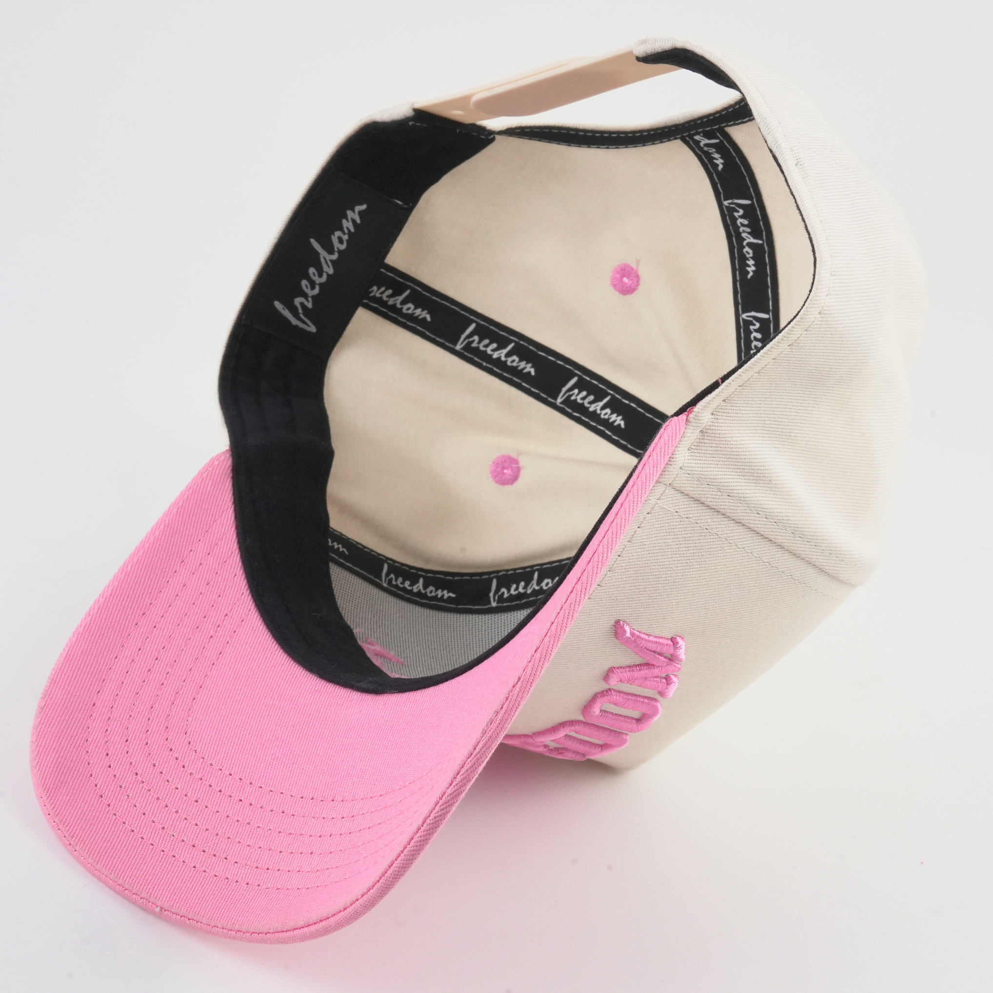 Two-Tone 5 Panel Cotton Twill Baseball Cap with Raised 3D Logo