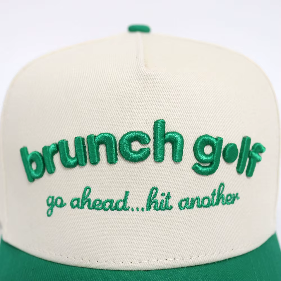 Brunch Golf Embroidered Two Tone Cotton Baseball Cap