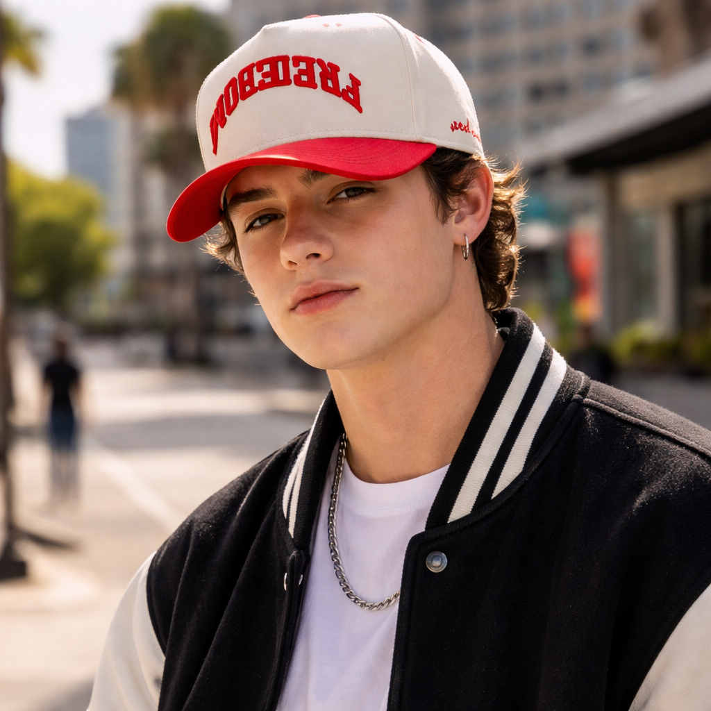 Two-Tone 5 Panel Cotton Twill Baseball Cap with Raised 3D Logo