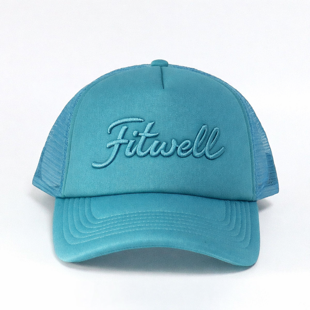 Premium 5 Panel Foam Trucker Cap with Raised Script Embroidery