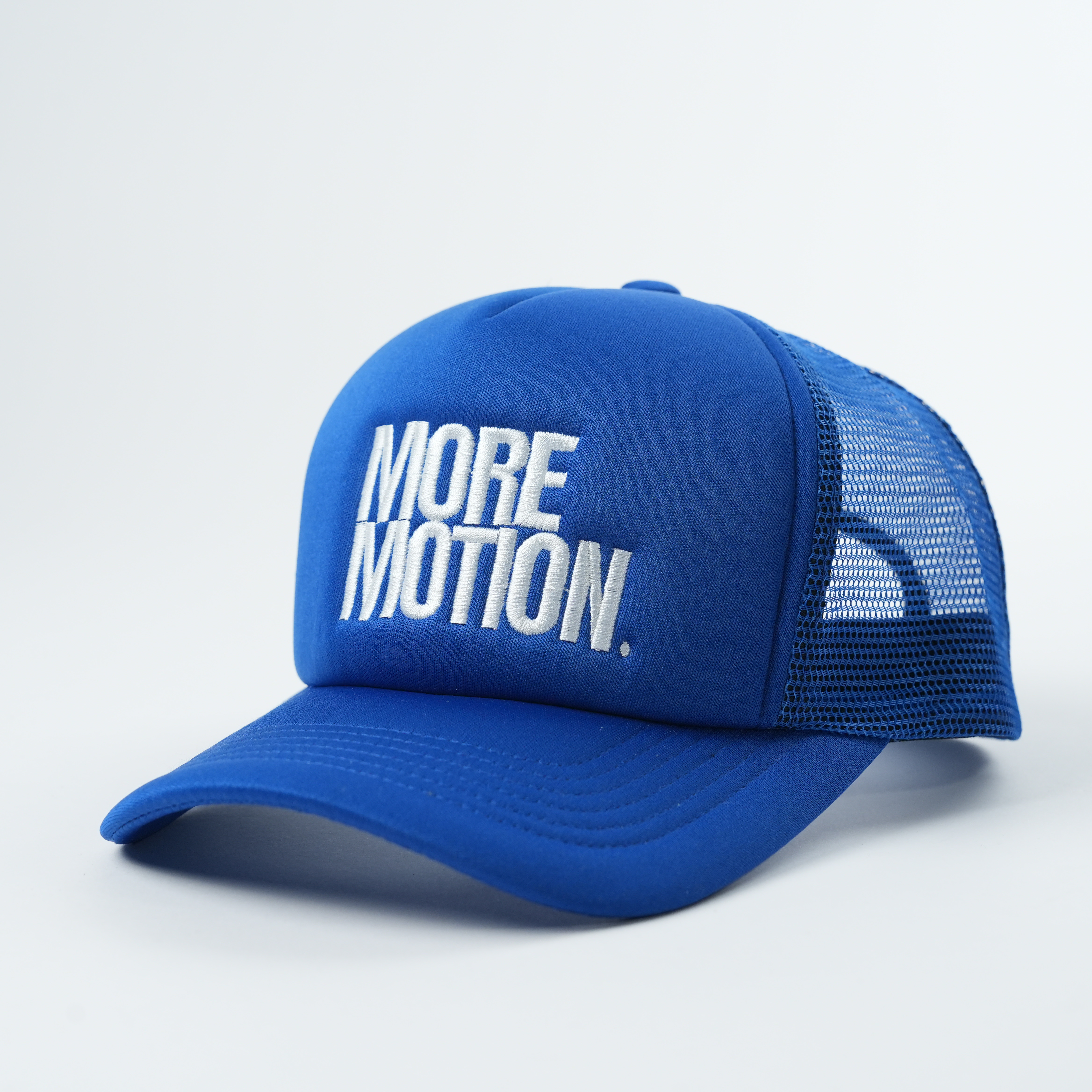 More Motion Embroidered Mesh Back Foam Trucker Cap