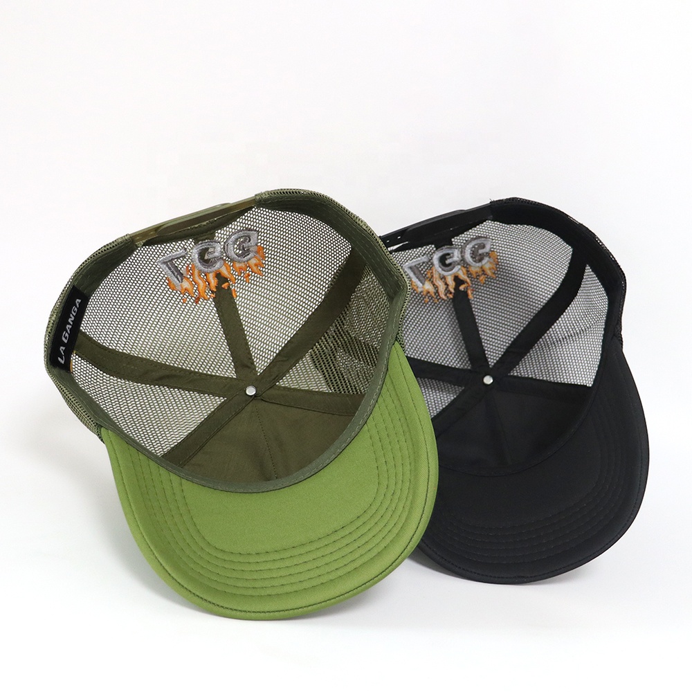 5-Panel Foam Trucker Hat with 3D Embroidered Thorn Letter Logo