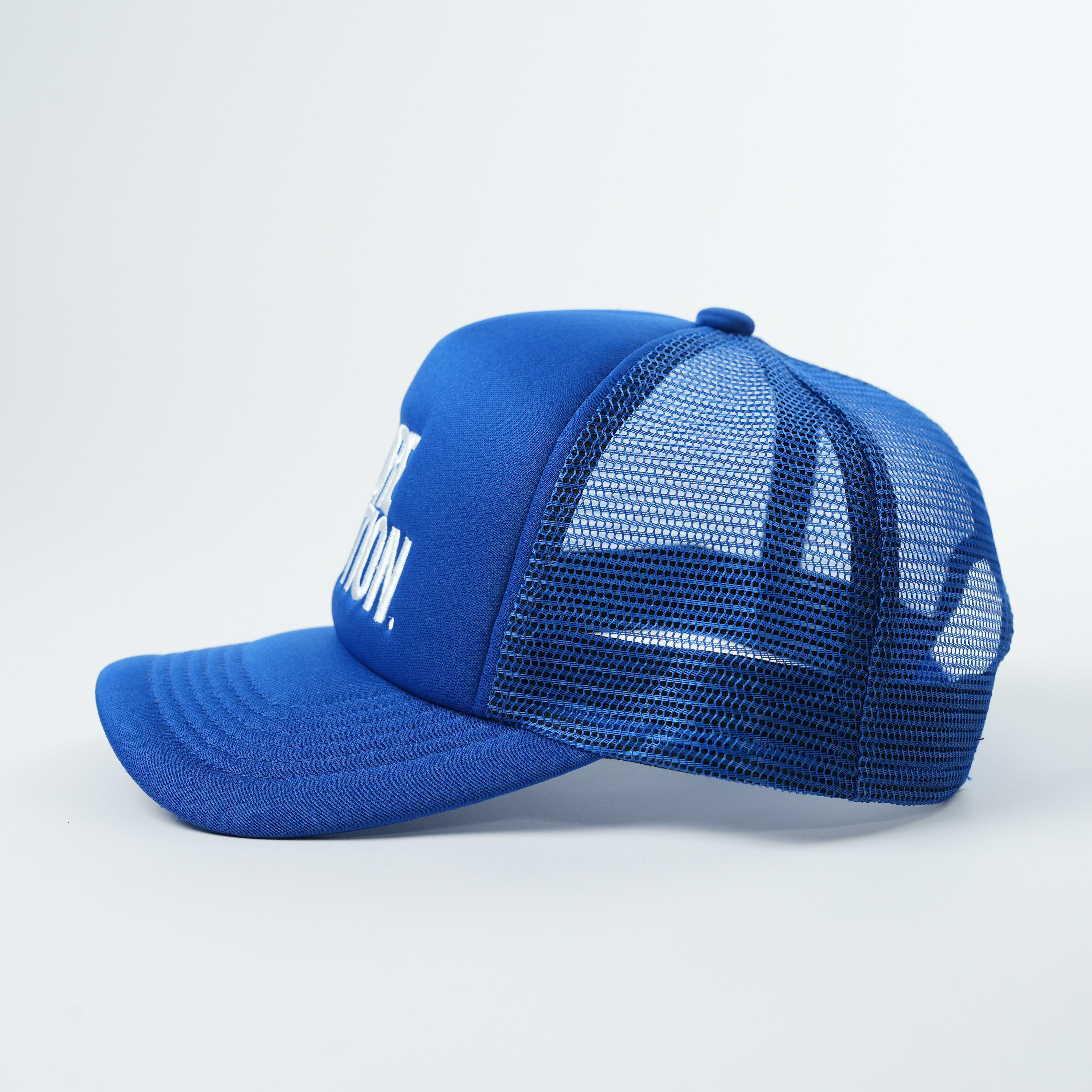 More Motion Embroidered Mesh Back Foam Trucker Cap