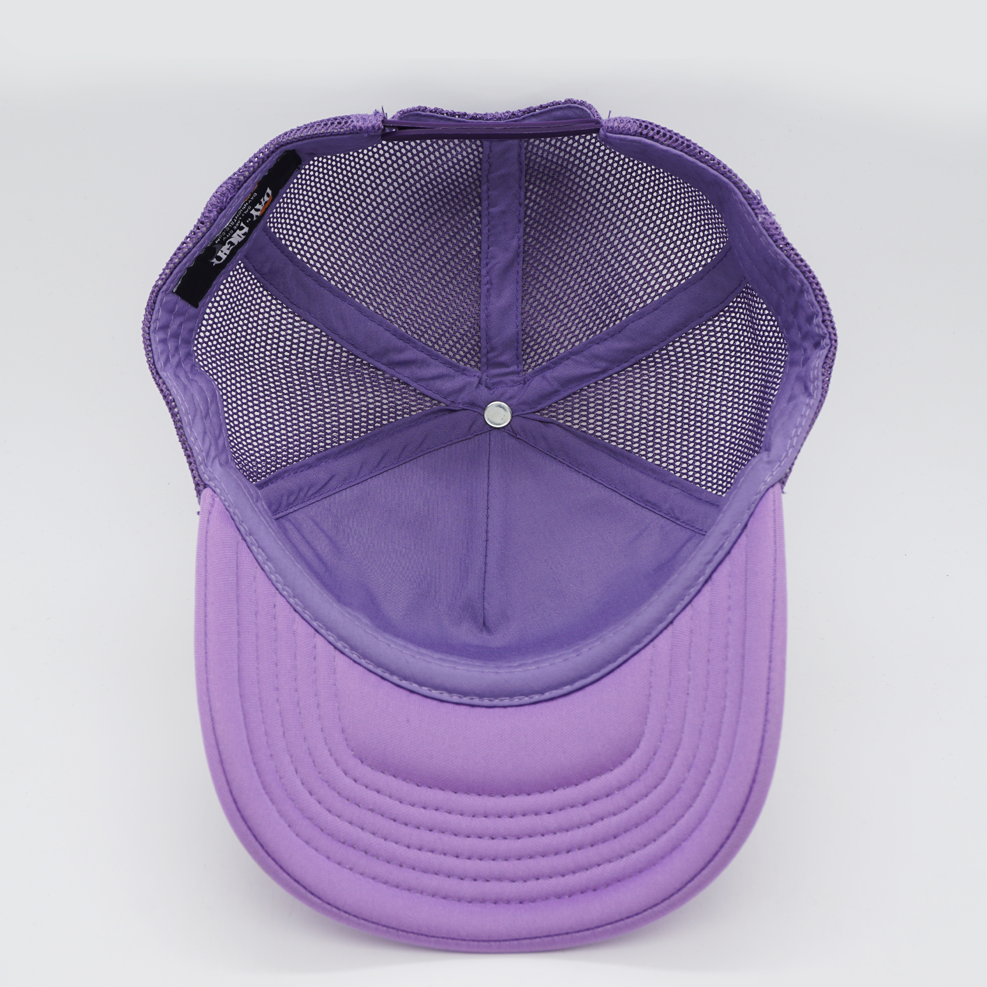 Purple and White Day N Night Embroidered Trucker Hat