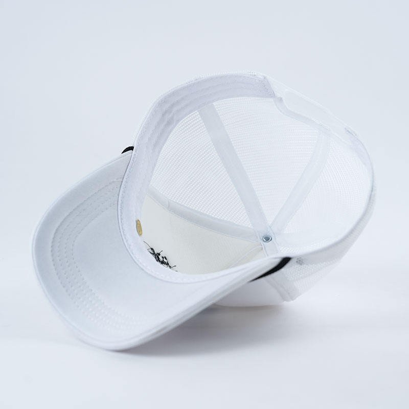 White Mesh Trucker Hat with HOME SWEET HOLMES 3D Embroidery – 5 Panel Foam Cap