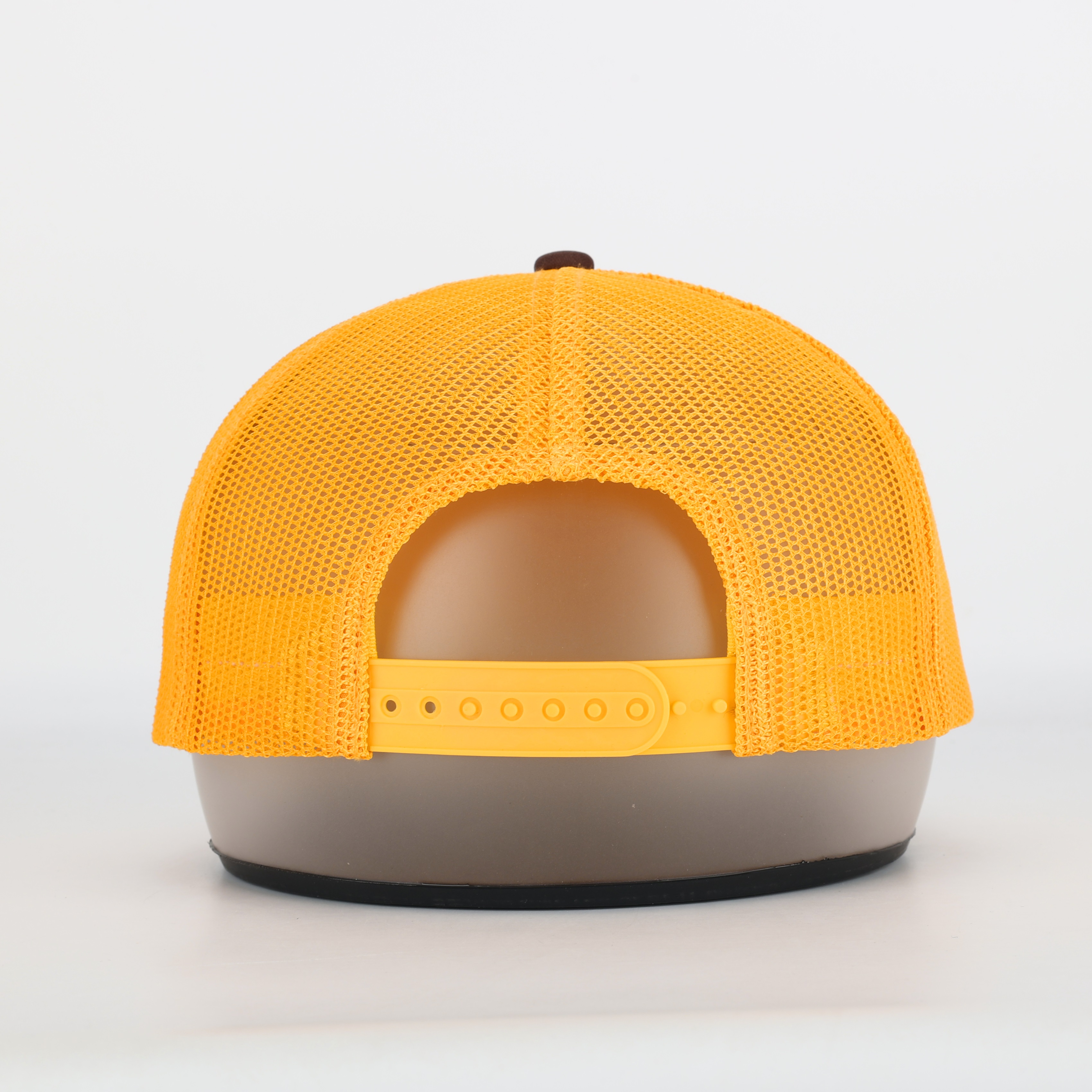 Retro Style Cherry’s Trucker Cap – Brown Yellow Mesh Snapback