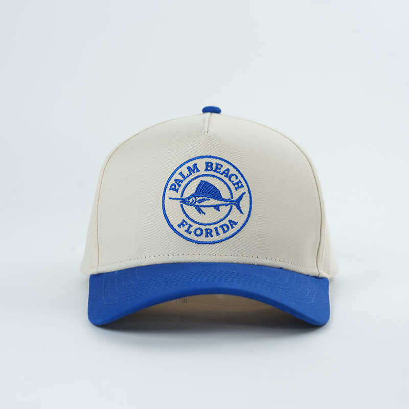 Palm Beach Florida Two Tone Cotton Twill Embroidered Baseball Cap
