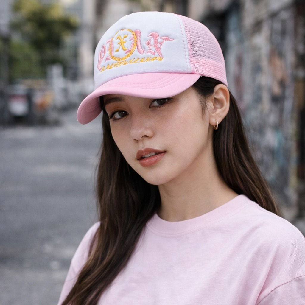 Colorful 5 Panel Foam Trucker Hat with Embroidered Logo and Mesh Back