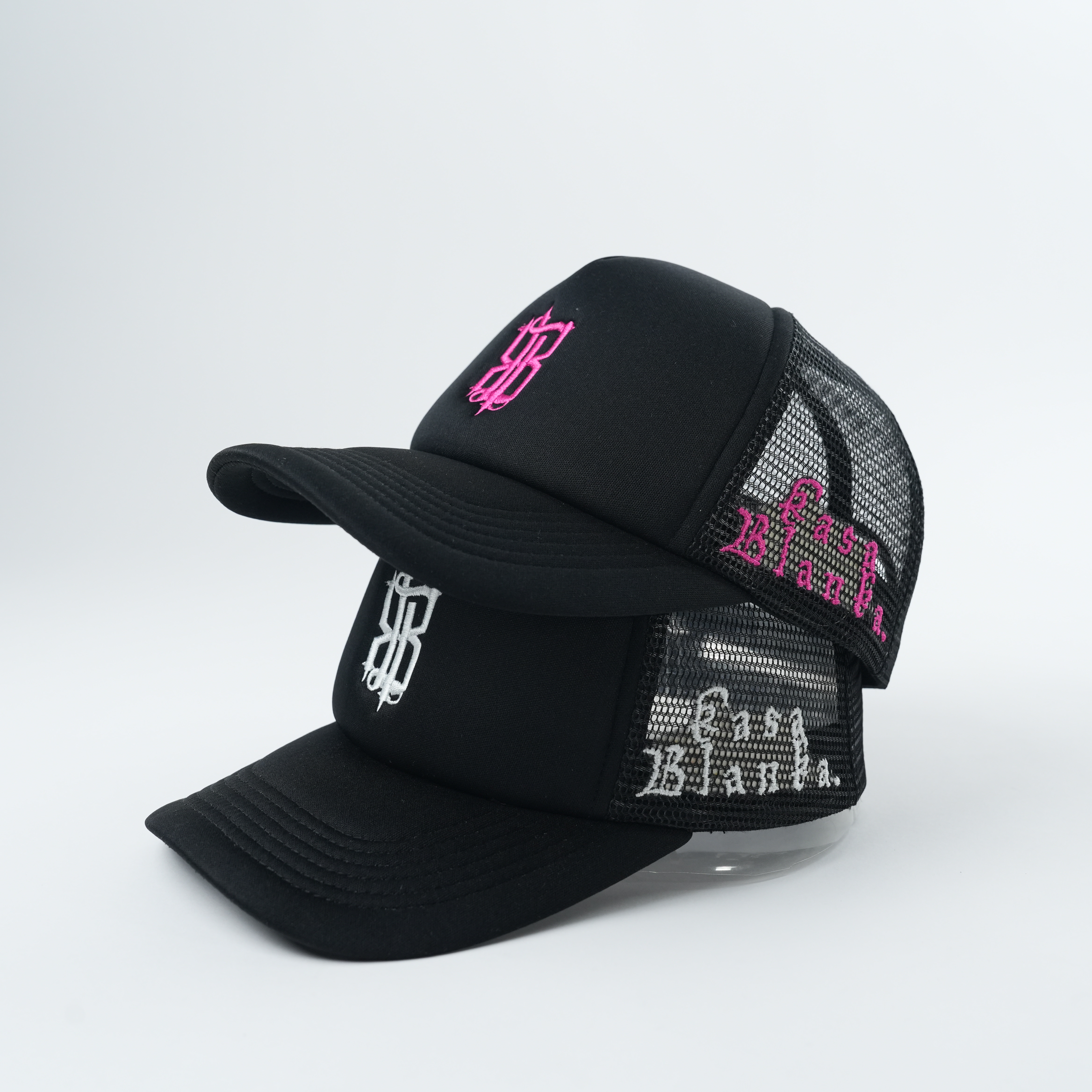 Minimalist Monogram Mesh Trucker Hat – Foam Front Embroidered Cap