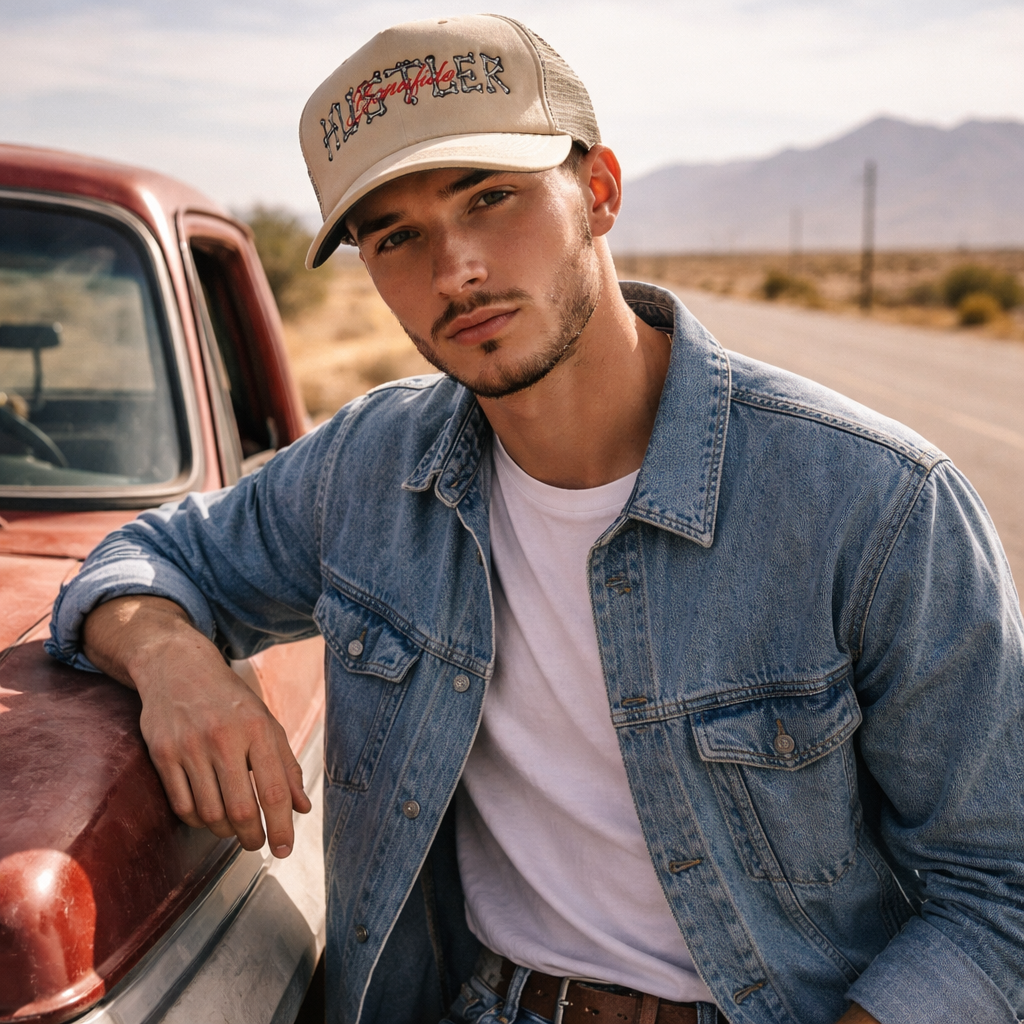 High Quality 5 Panel Foam Trucker Hat with Embroidered Logo Design