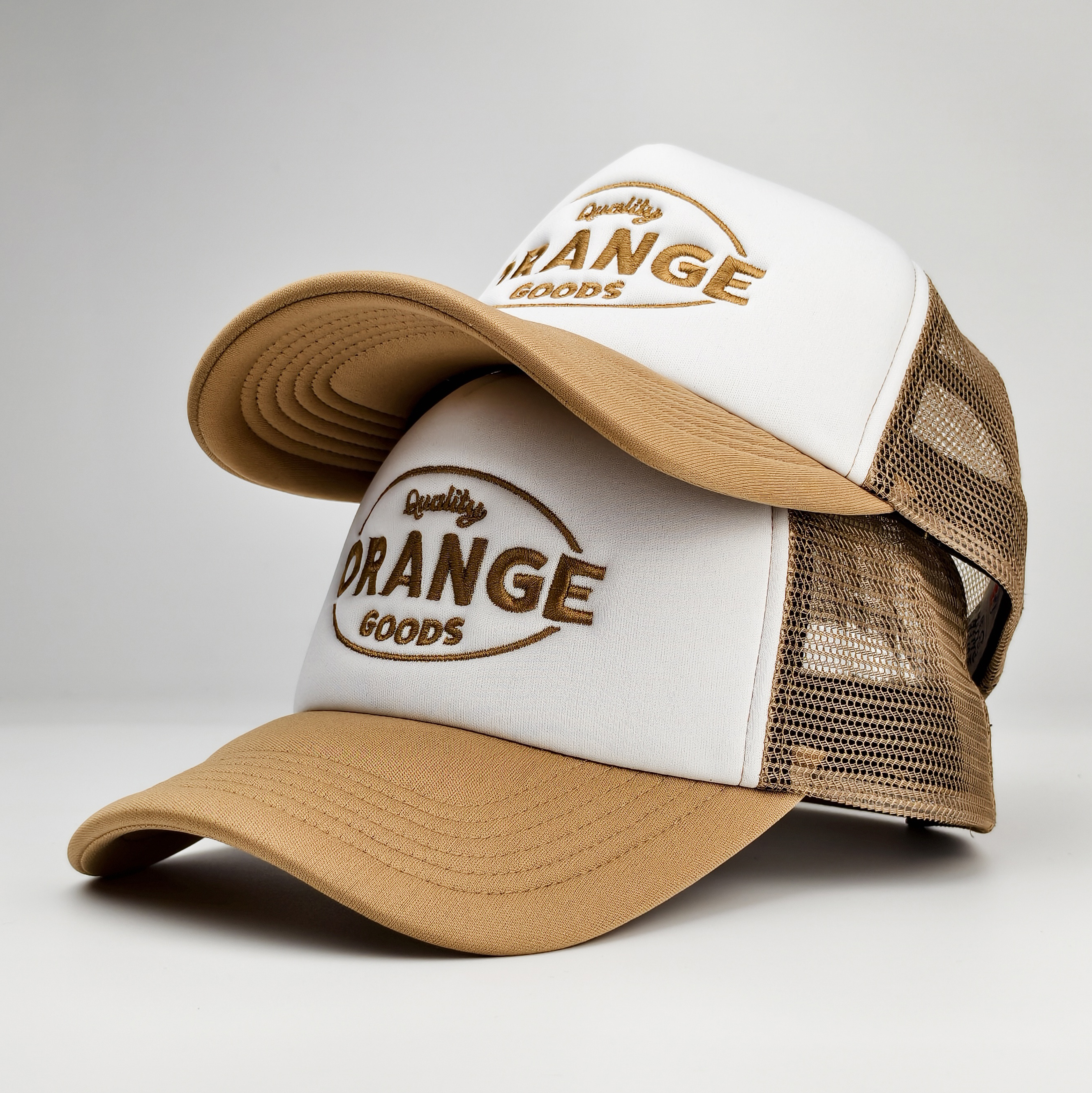 Vintage Style Mesh Trucker Hat with Curved Brim