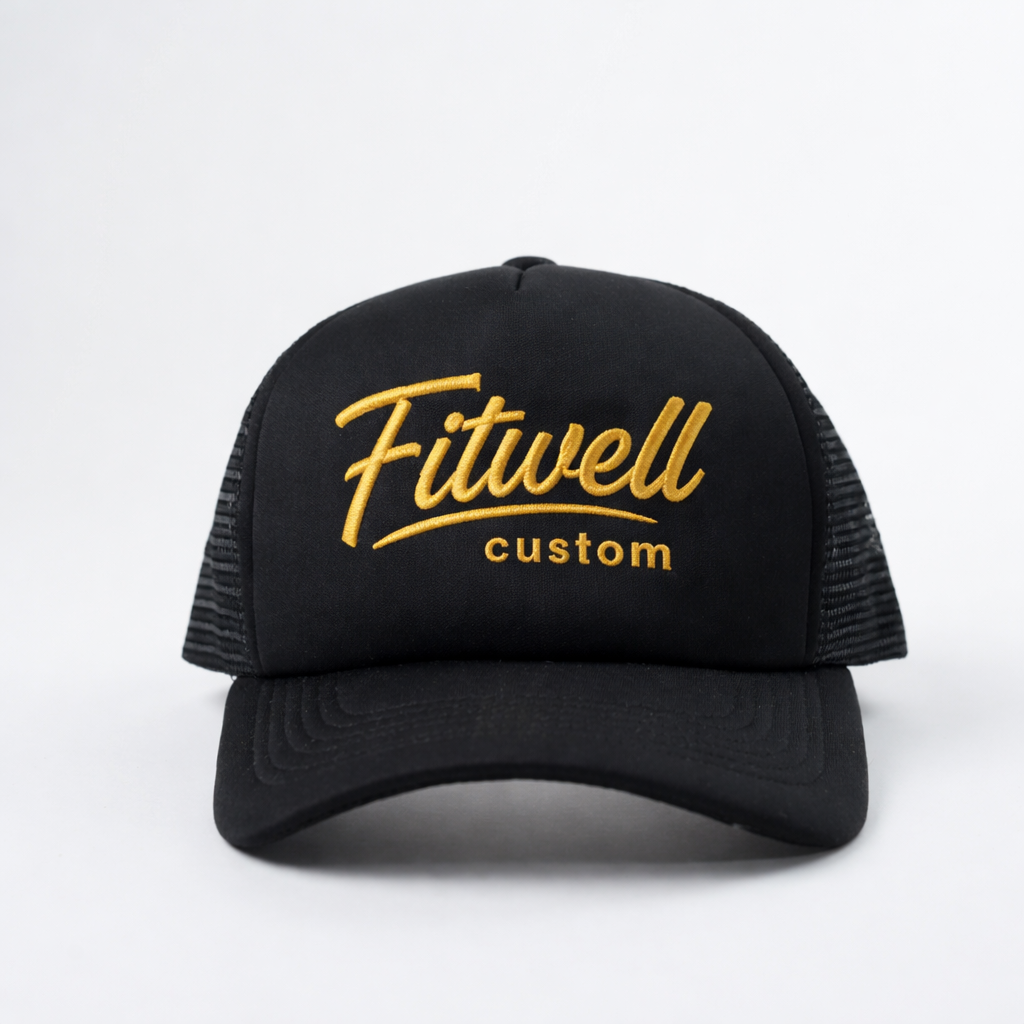 More Motion Embroidered Mesh Back Foam Trucker Cap