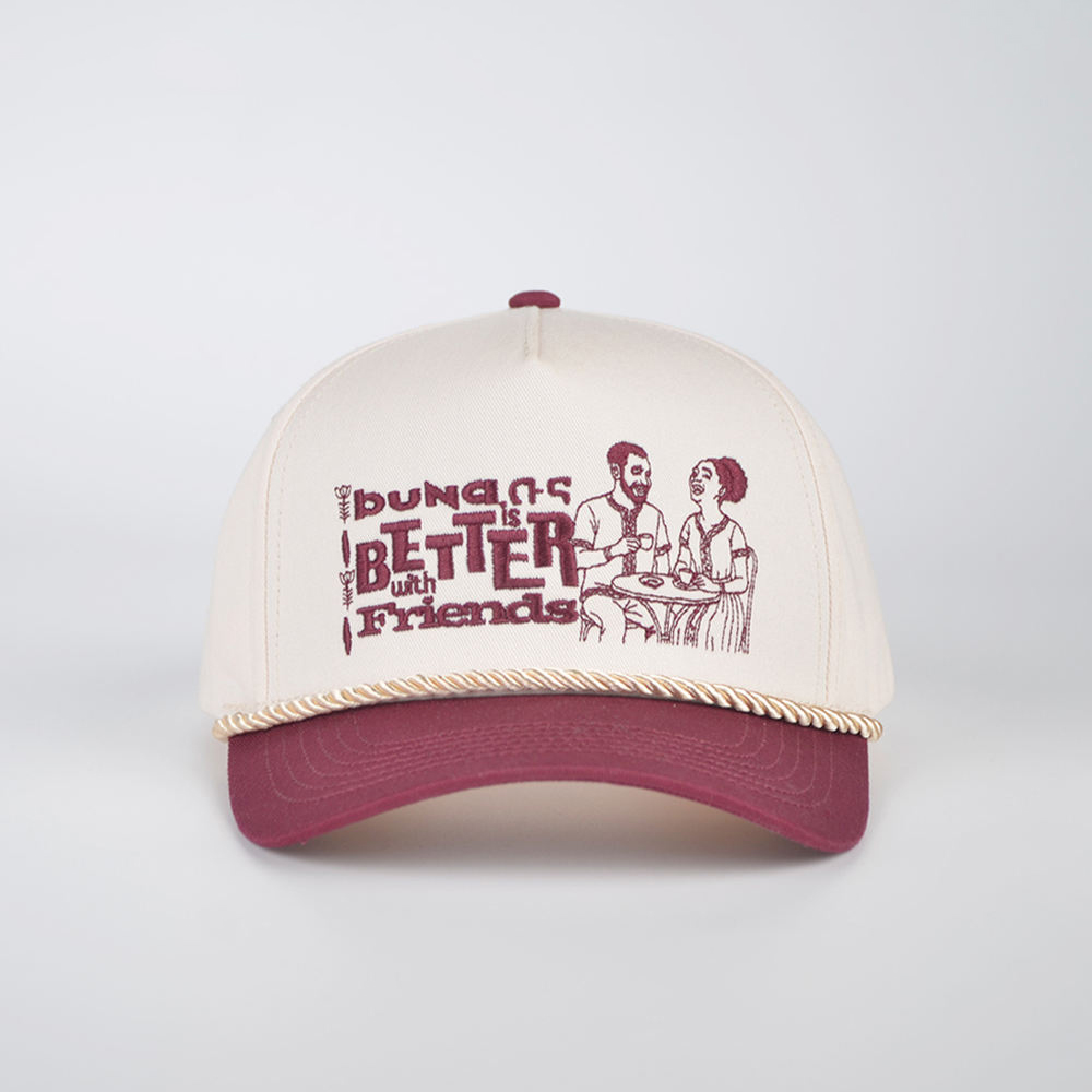Doing Life Better With Friends Embroidered Rope Trucker Hat