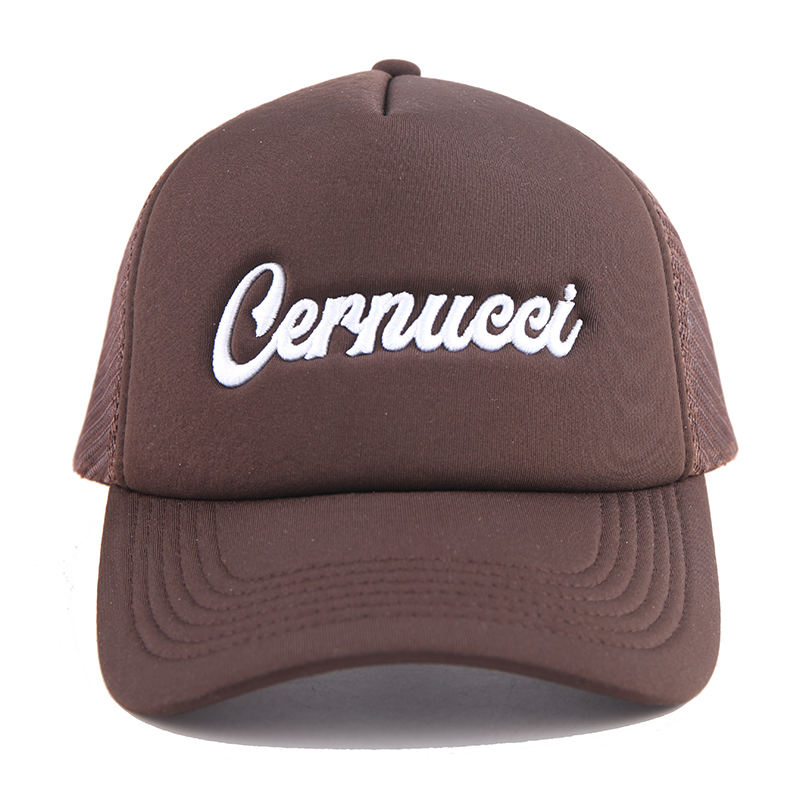 Mesh Back Foam Trucker Cap Embroidered Logo Adjustable Snapback Hat