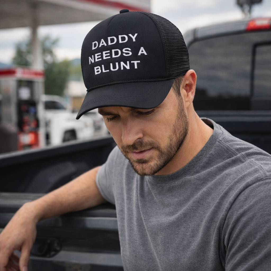 Daddy Needs A Blunt Statement Mesh Cap