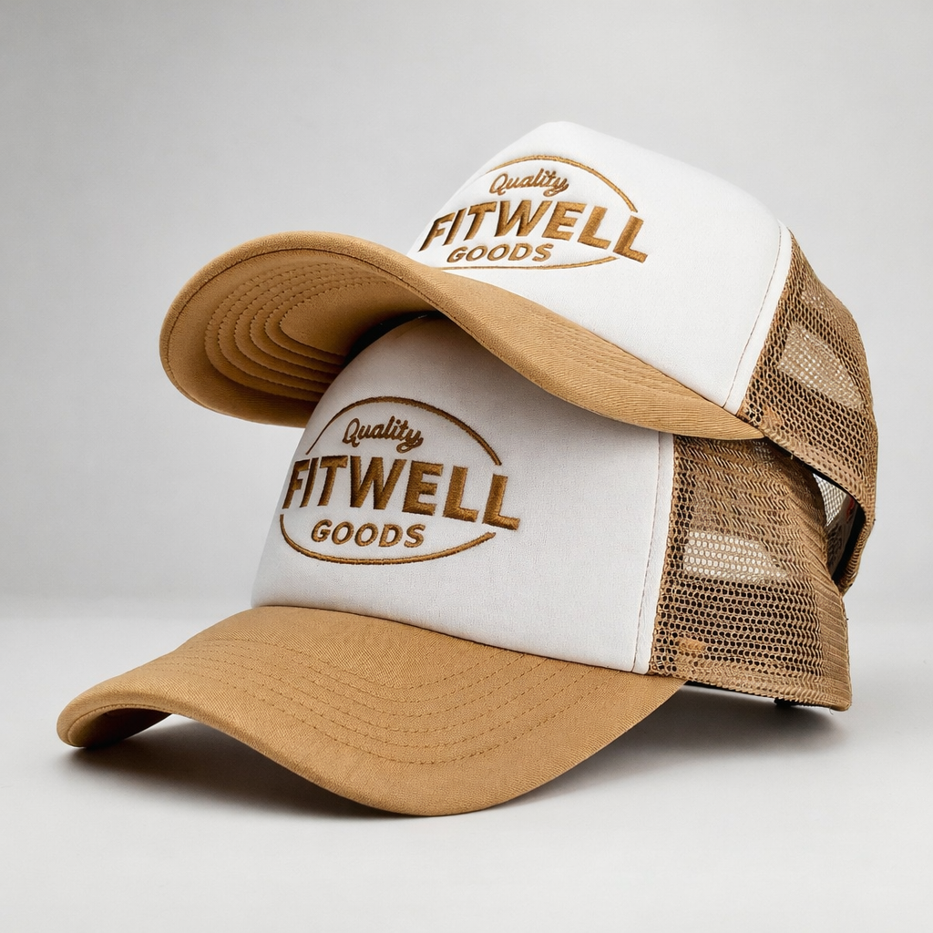 Vintage Style Mesh Trucker Hat with Curved Brim