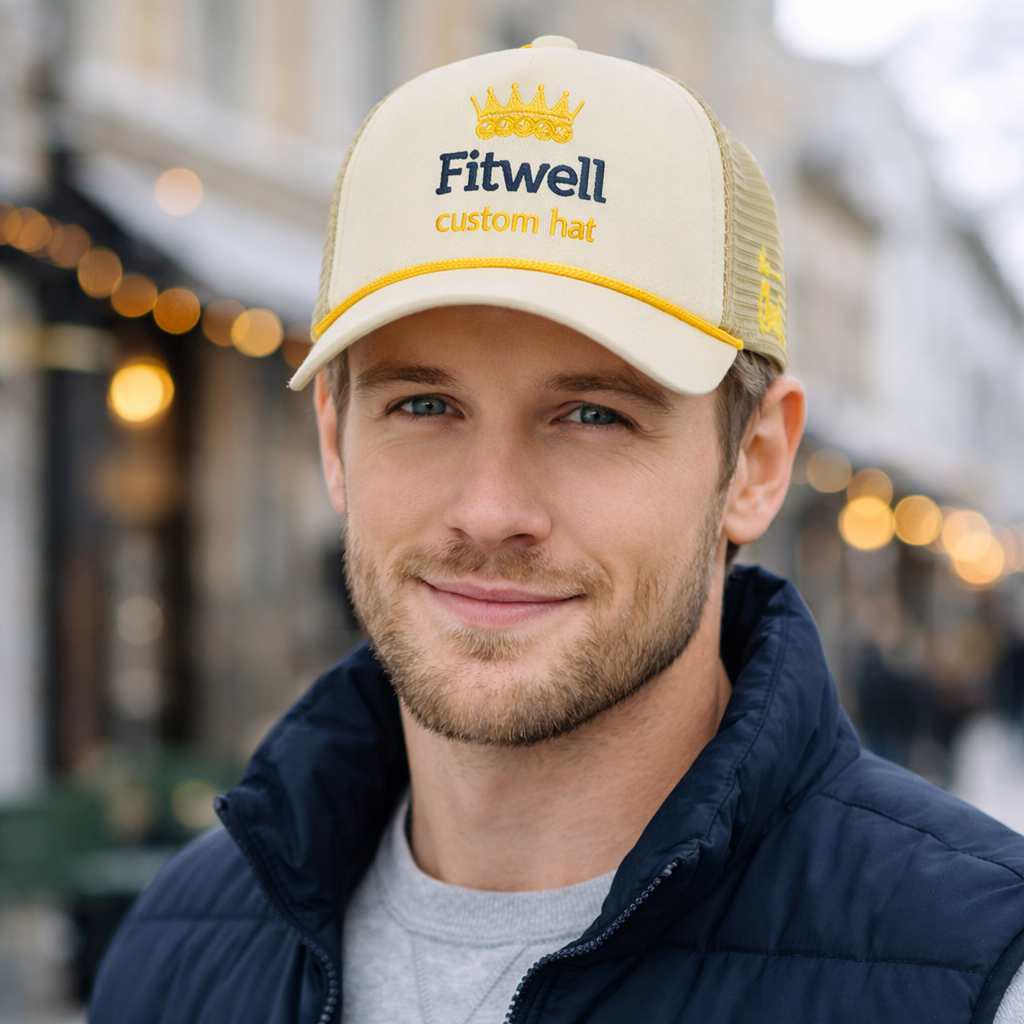 Embroidered Foam Front Trucker Hat with Mesh Back