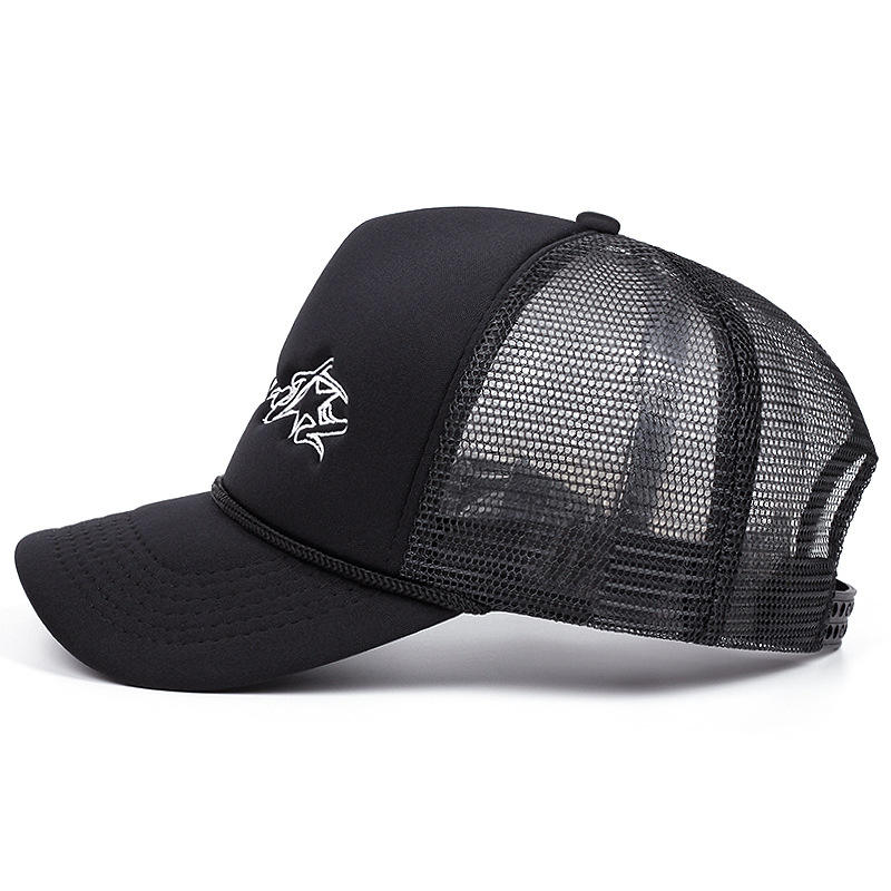 Foam Front Mesh Trucker Hat with Star Logo Embroidery