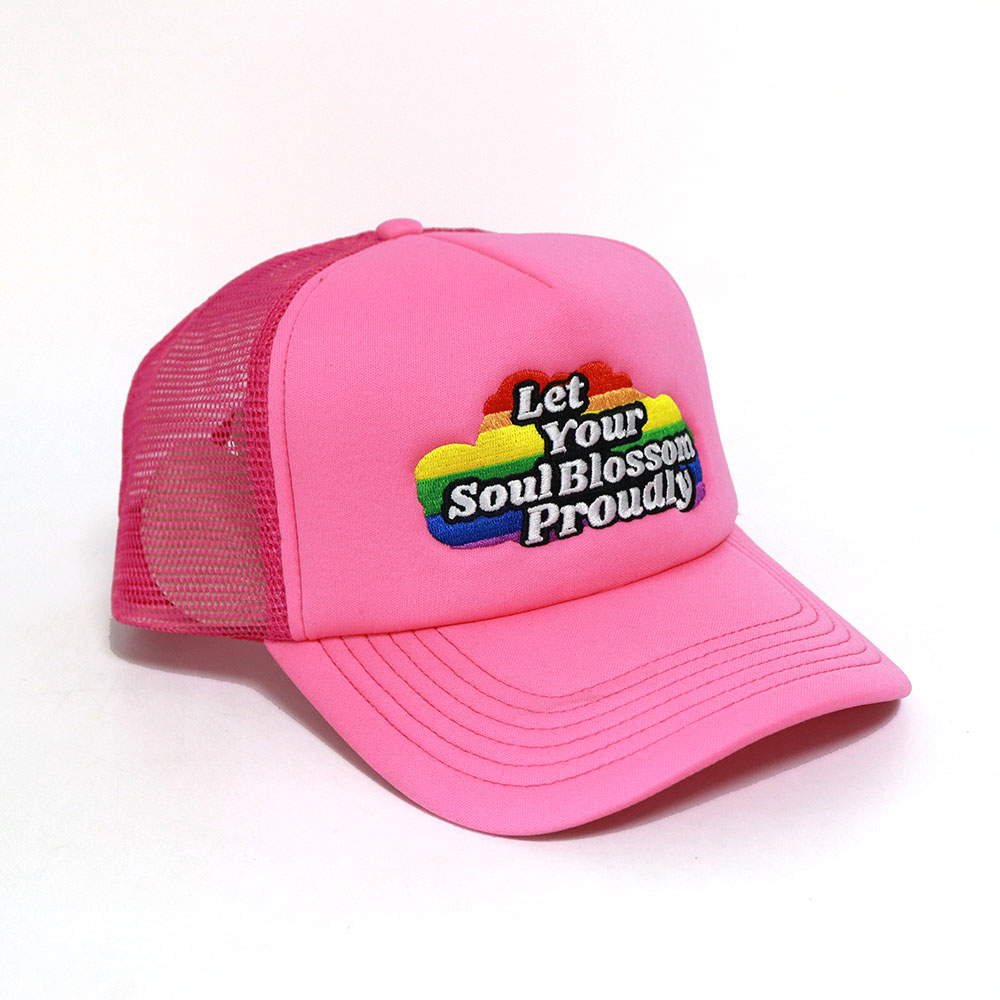 Let Your Soul Blossom Pink Foam Trucker Hat