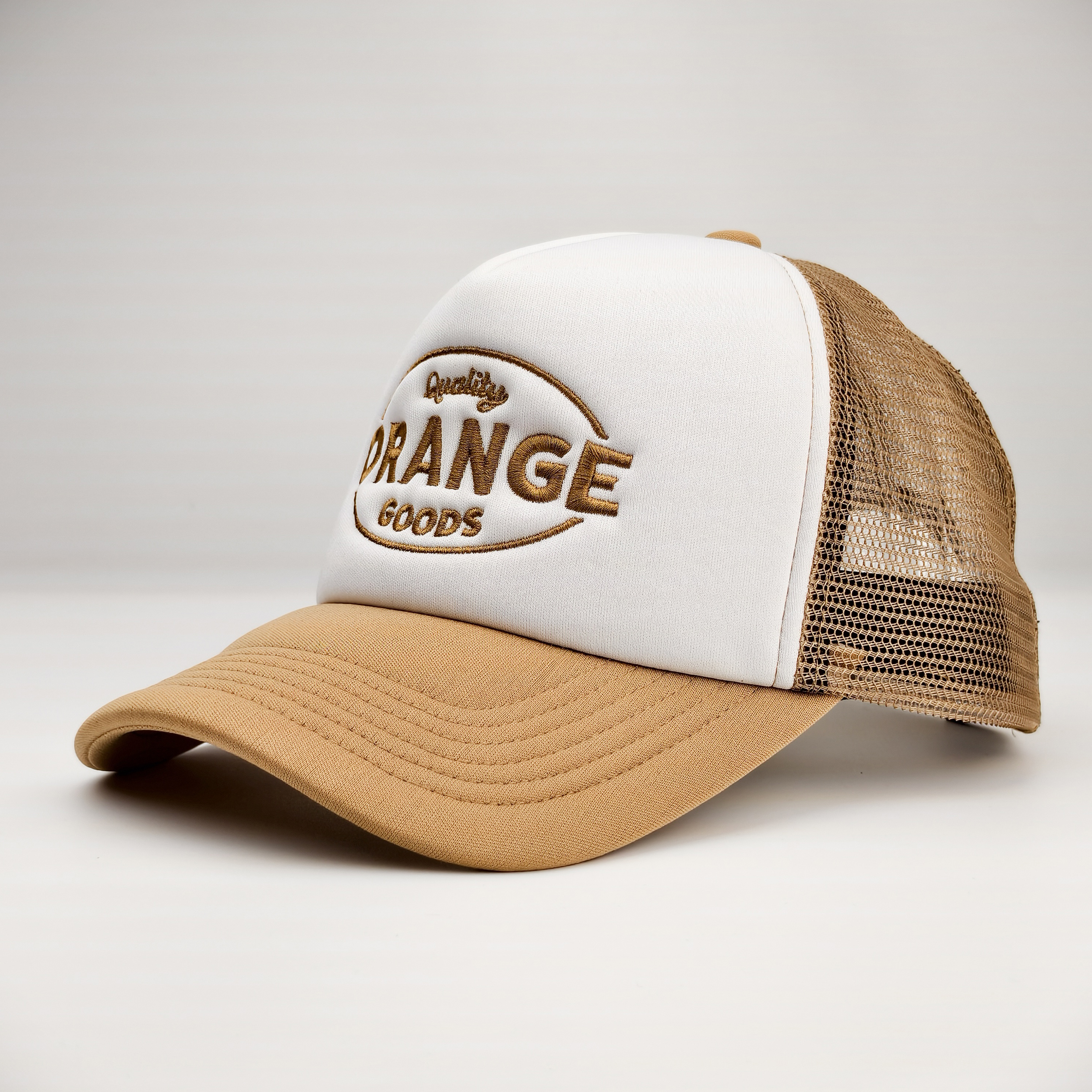 Vintage Style Mesh Trucker Hat with Curved Brim