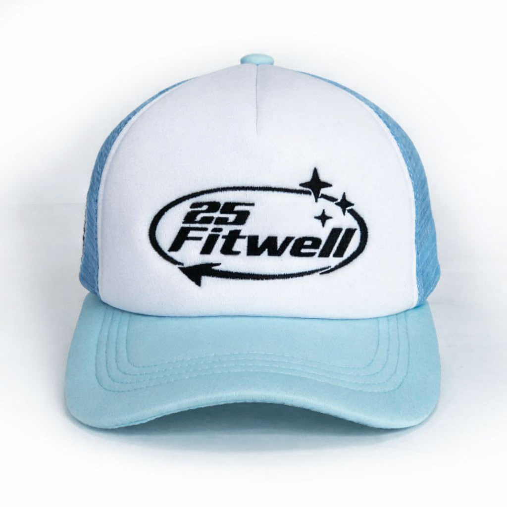 5 Panel Foam Trucker Hat with Flat Embroidered Logo