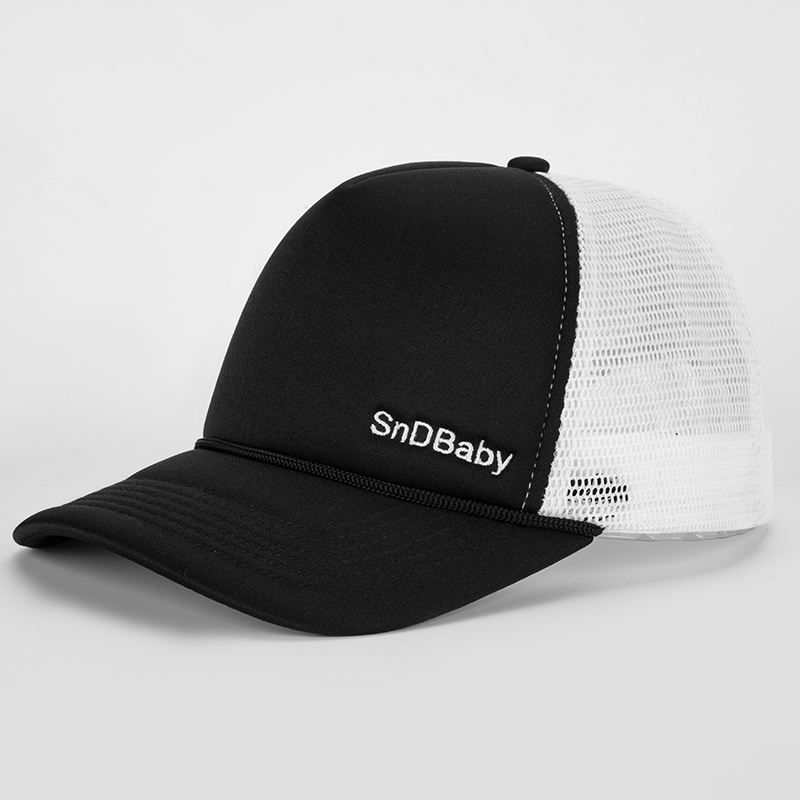 SnDBaby Black Mesh Back Foam Trucker Cap – Casual Street Style Hat