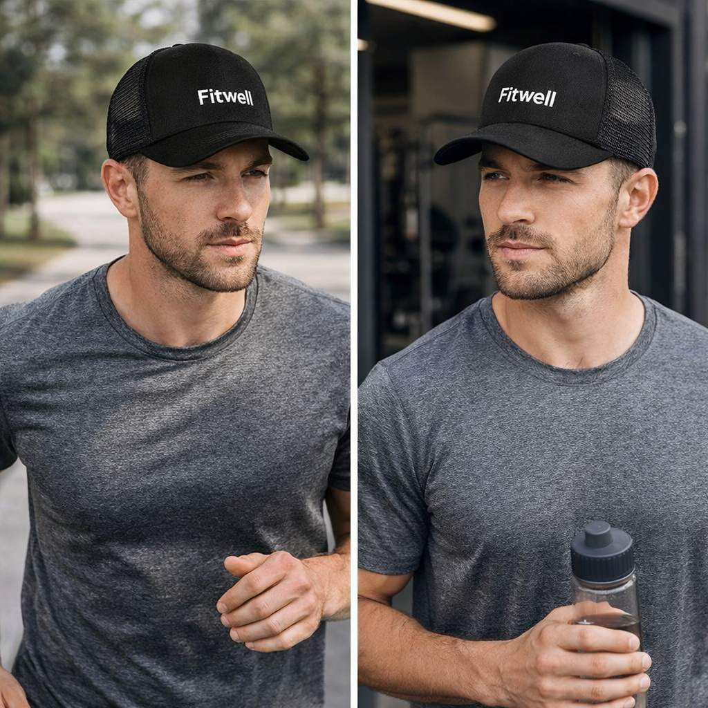 SnDBaby Black Mesh Back Foam Trucker Cap – Casual Street Style Hat