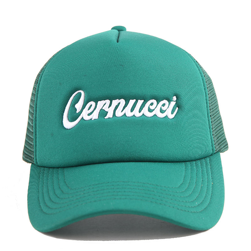 Mesh Back Foam Trucker Cap Embroidered Logo Adjustable Snapback Hat
