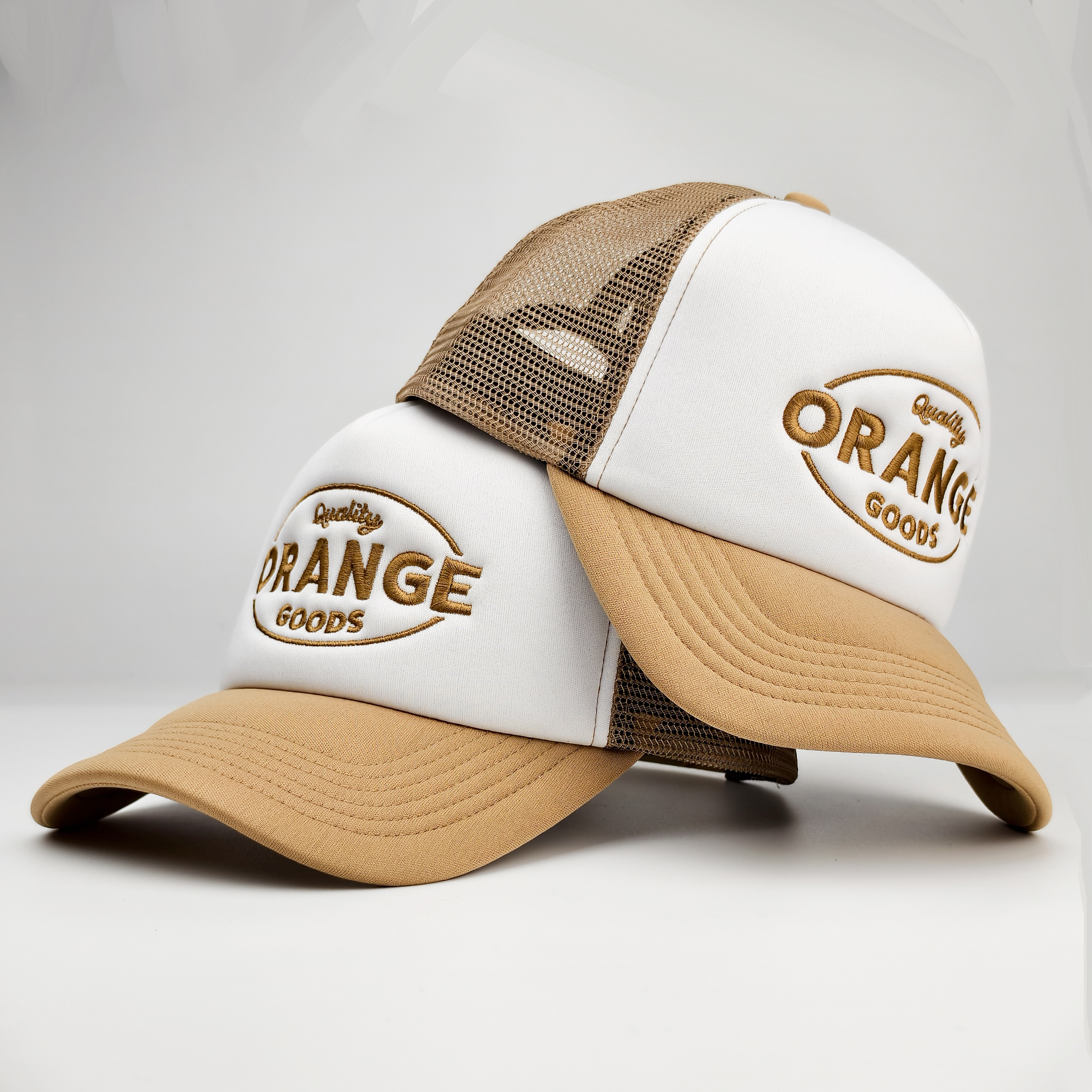 Vintage Style Mesh Trucker Hat with Curved Brim