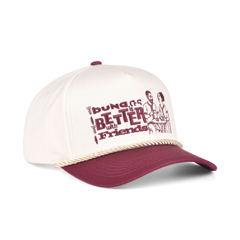 Doing Life Better With Friends Embroidered Rope Trucker Hat