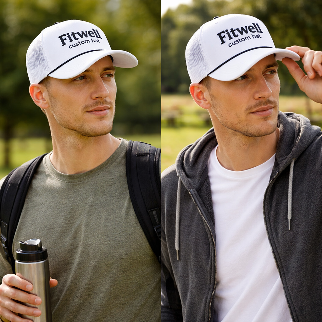 White Mesh Trucker Hat with HOME SWEET HOLMES 3D Embroidery – 5 Panel Foam Cap