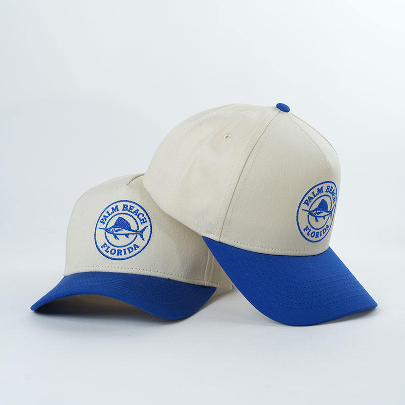 Palm Beach Florida Two Tone Cotton Twill Embroidered Baseball Cap