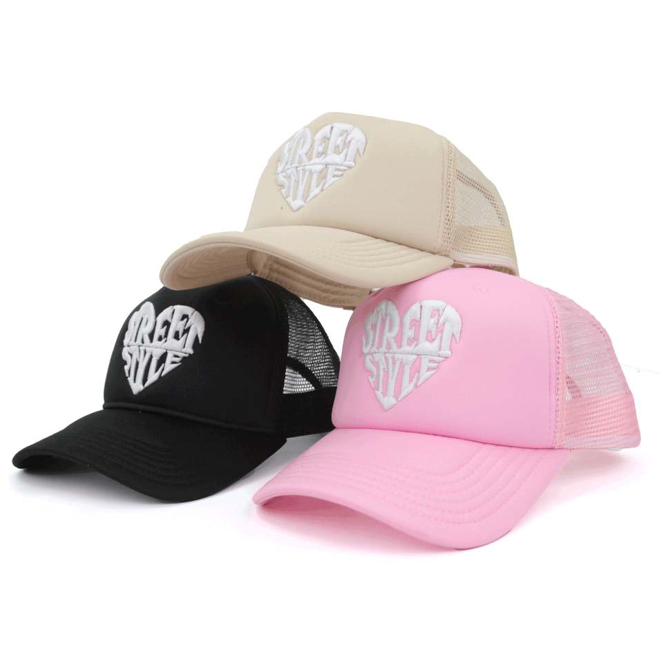 “STREET STYLE” Puff Embroidery Foam Trucker Hat – 3 Color Options